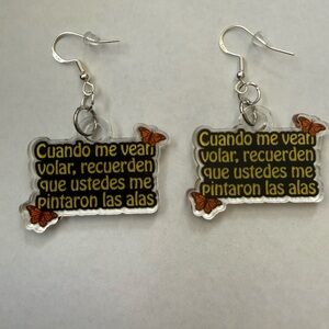 Volando alto sin olvidar de donde vengo earrings          SKU2346